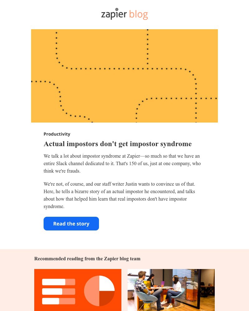Zapier - Actual impostors don't get impostor syndrome