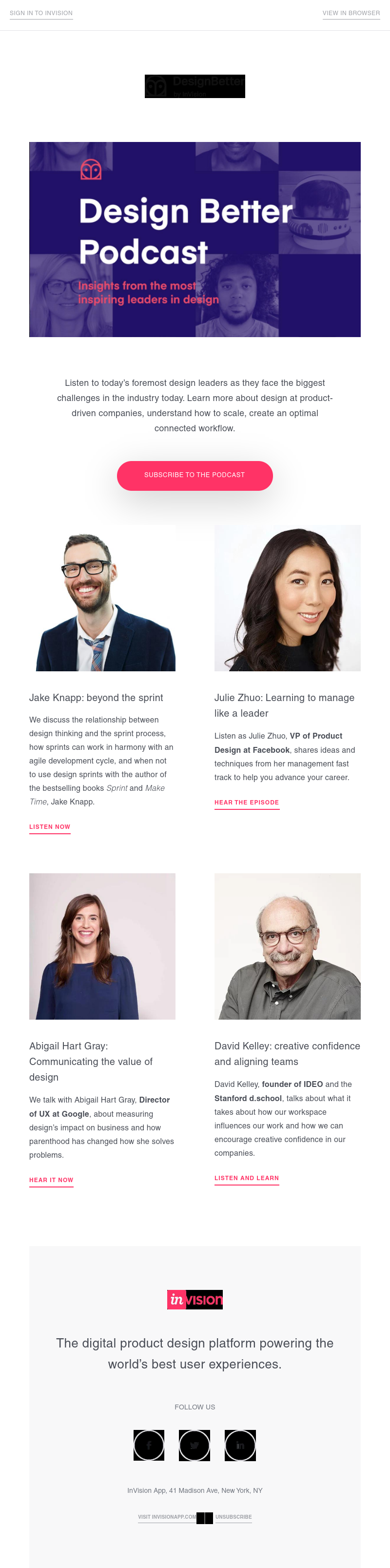InVision - Turn up and tune in for Design Better podcast