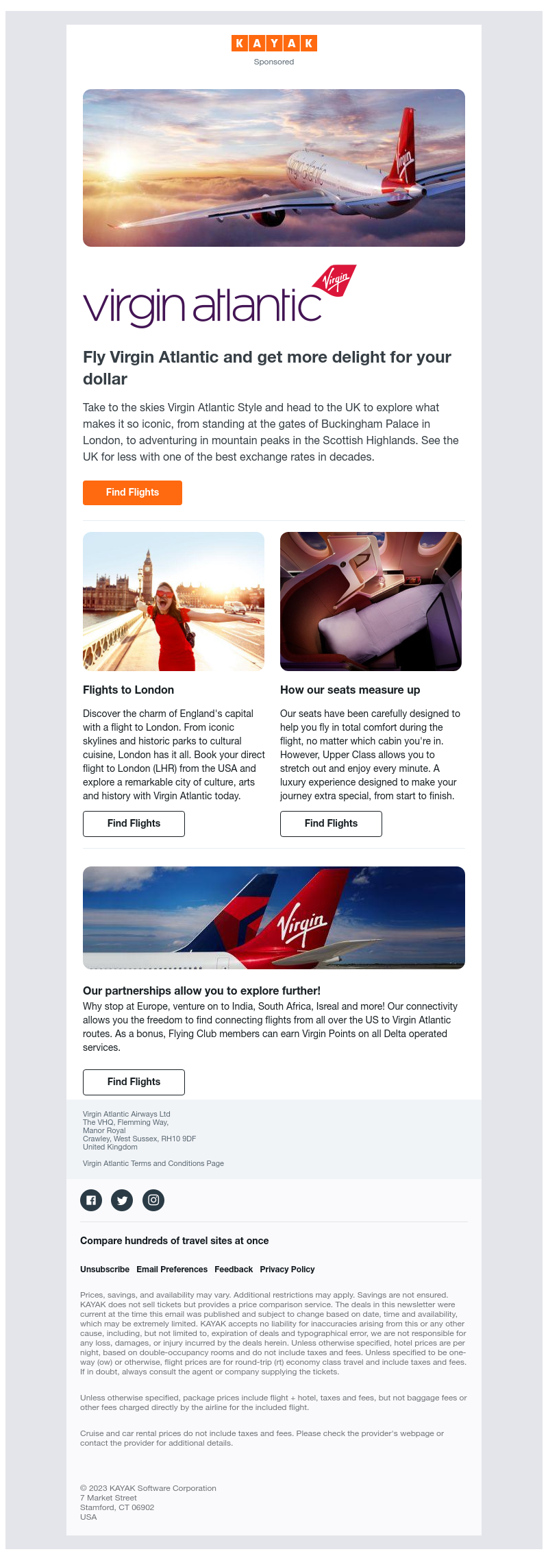 Kayak - See the world differently with Virgin Atlantic