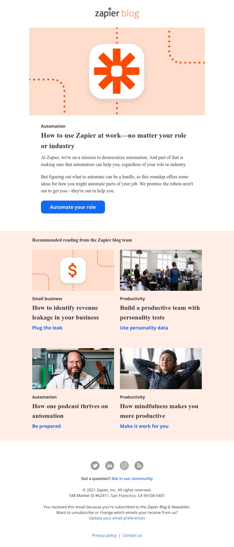 Zapier - How to automate in any role