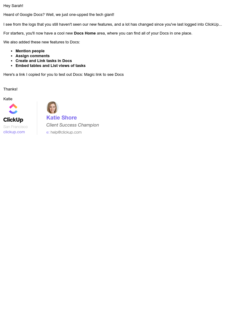 ClickUp - No more Google Docs 😱