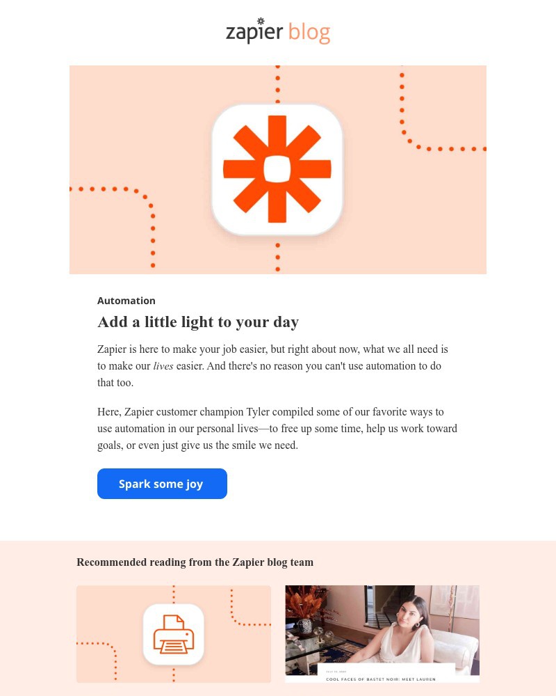 Zapier - Add a little light to your day