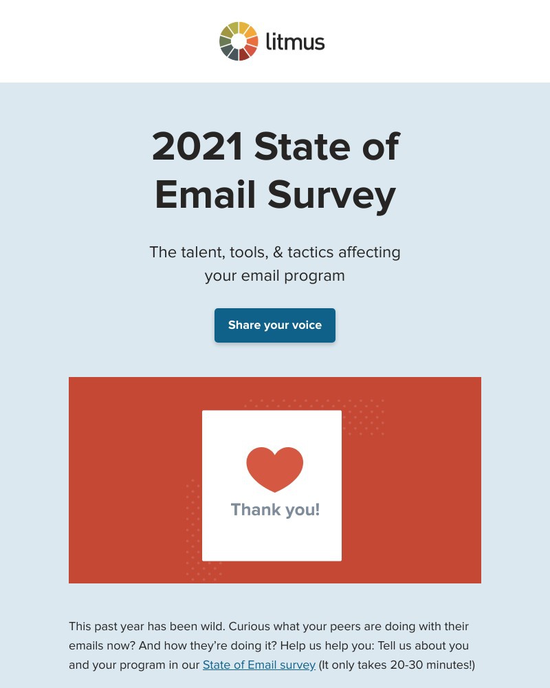 Litmus - Add your voice to this year's State of Email