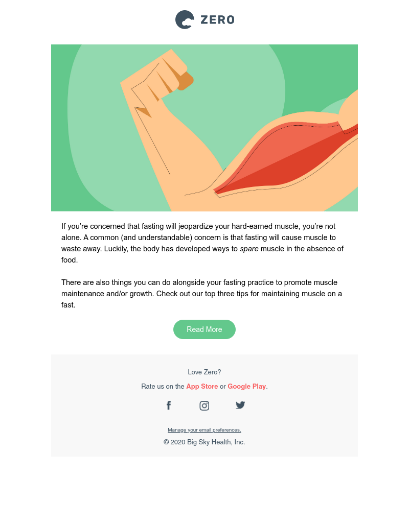 Zero - Preserving Muscle on a Fast