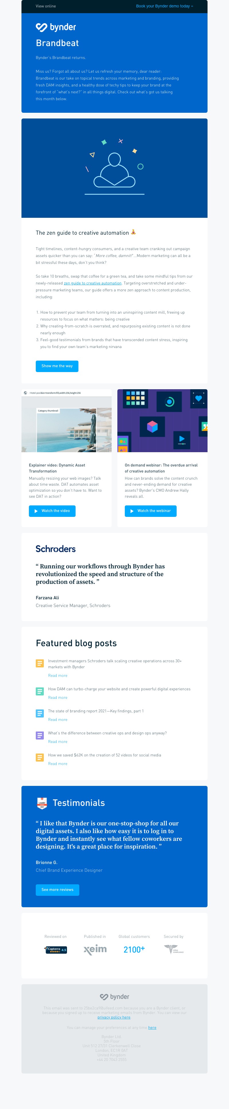 Bynder - Bynder Brandbeat: How “zen” is your marketing? 🧘