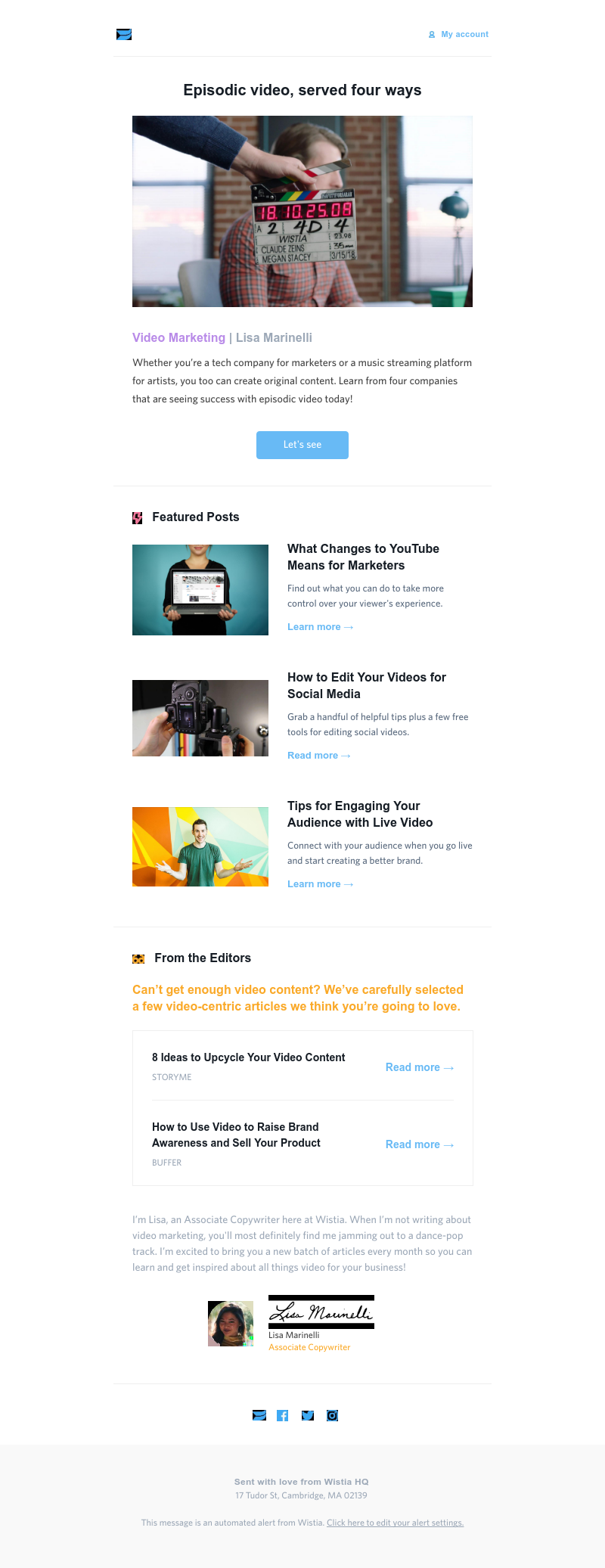 Wistia - The January Wistia Content Roundup: Fresh video marketing insights to help you stay ahead. 🙌