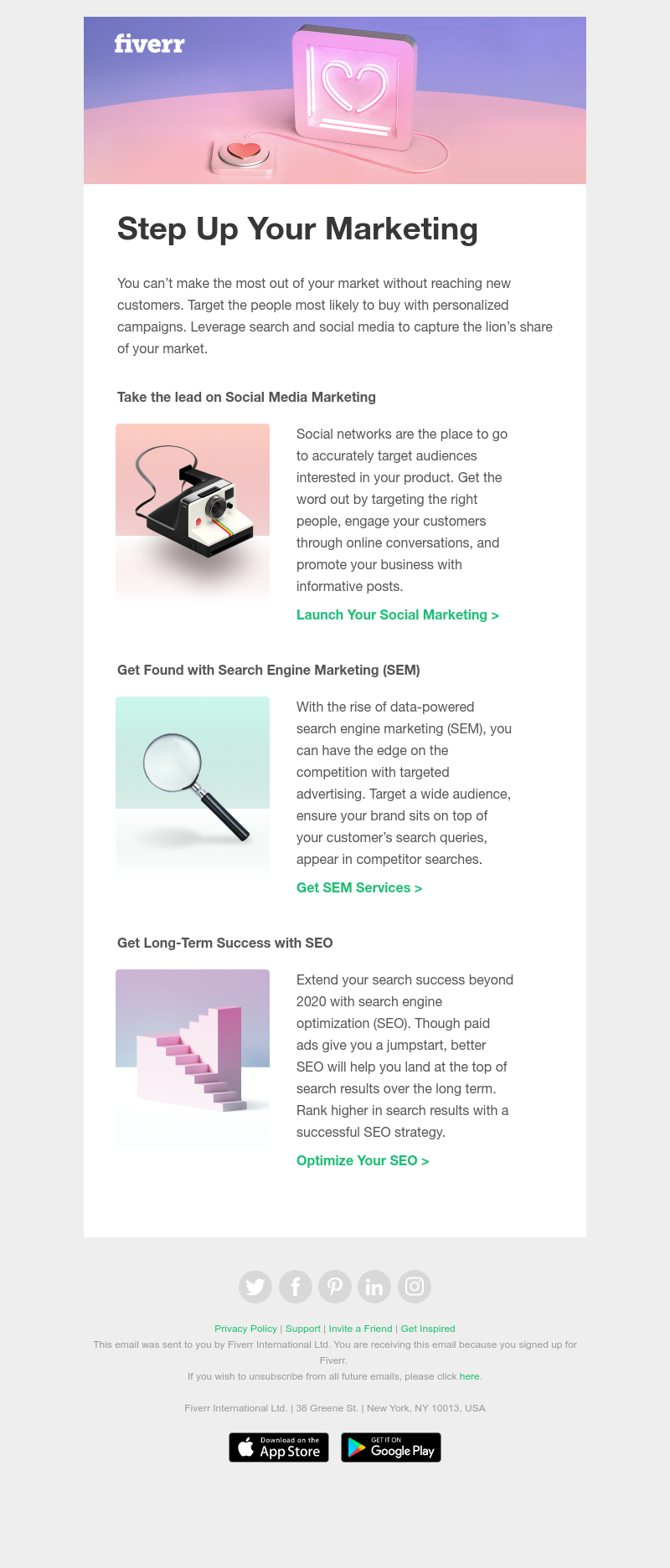Fiverr - Step up to success in 2020: Maximize your reach