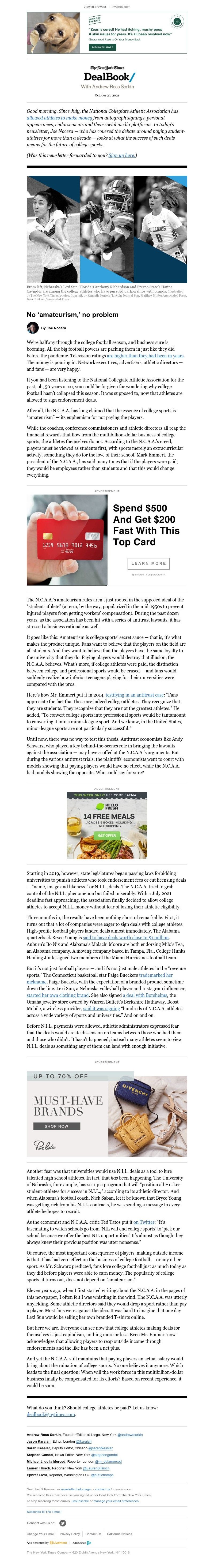 The New York Times - DealBook: Pay to play?