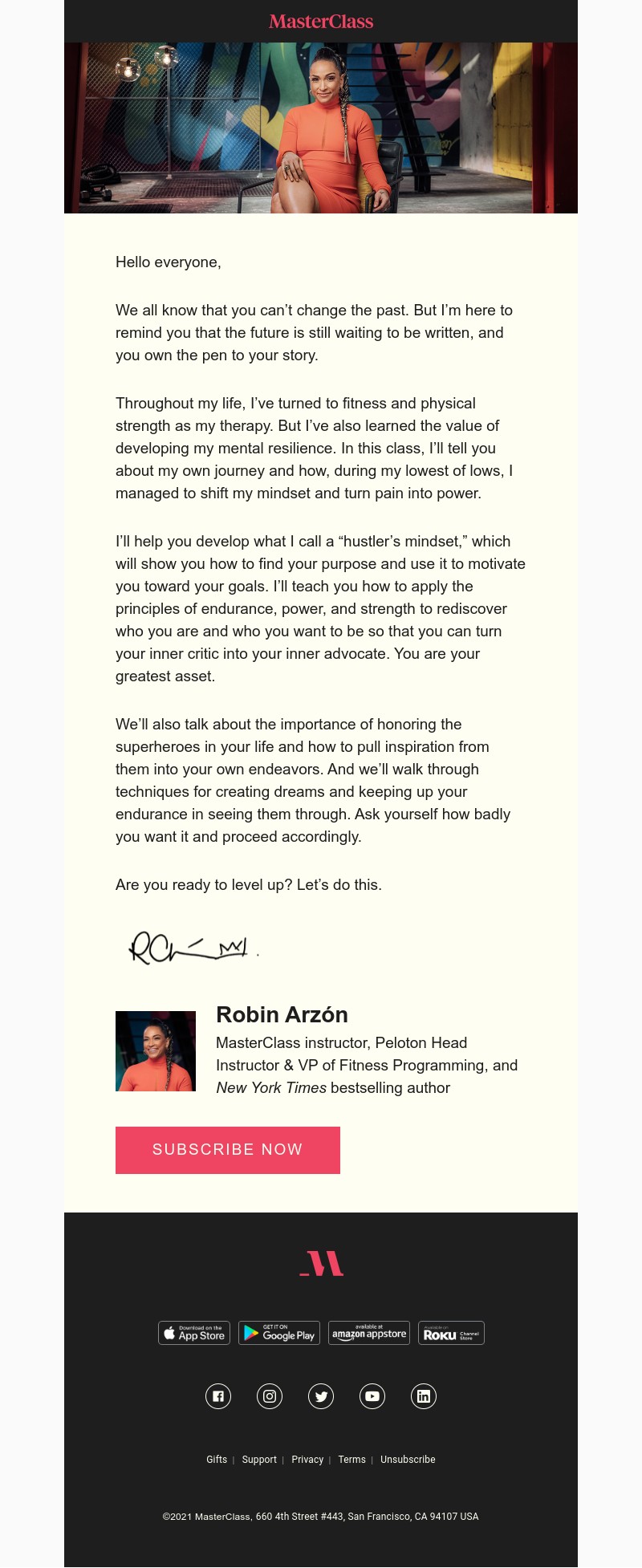  - Join me in my MasterClass on mental strength