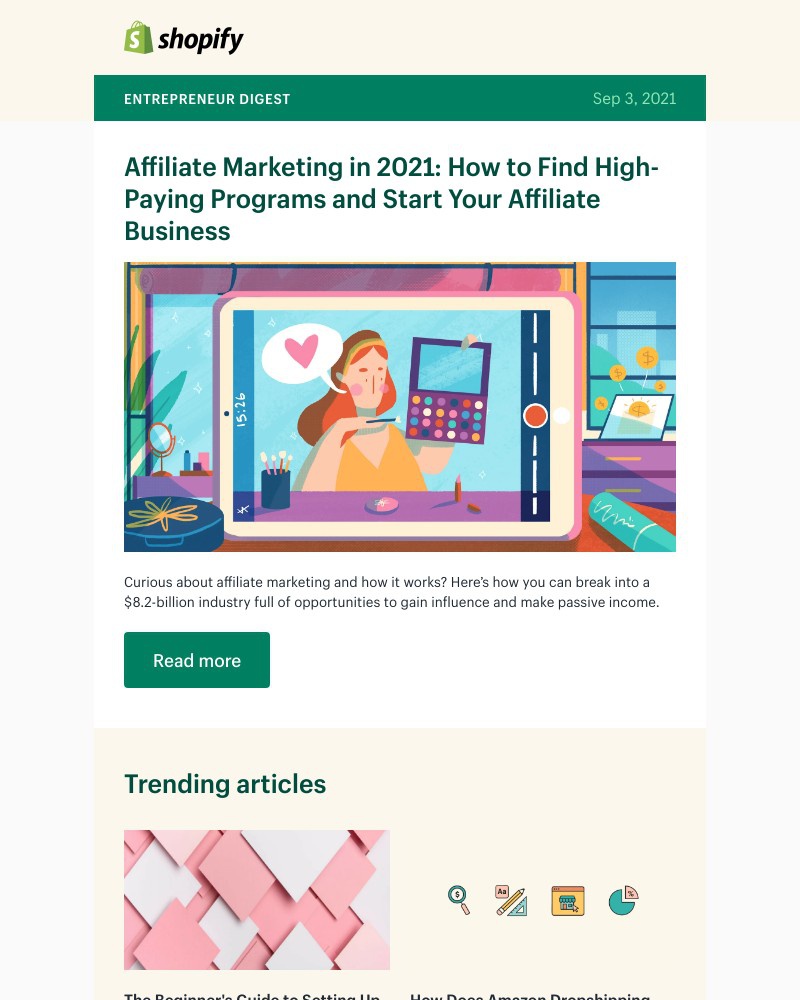 Shopify - Affiliate Marketing in 2021: How to Find High-Paying Programs and Start Your Affiliate Business