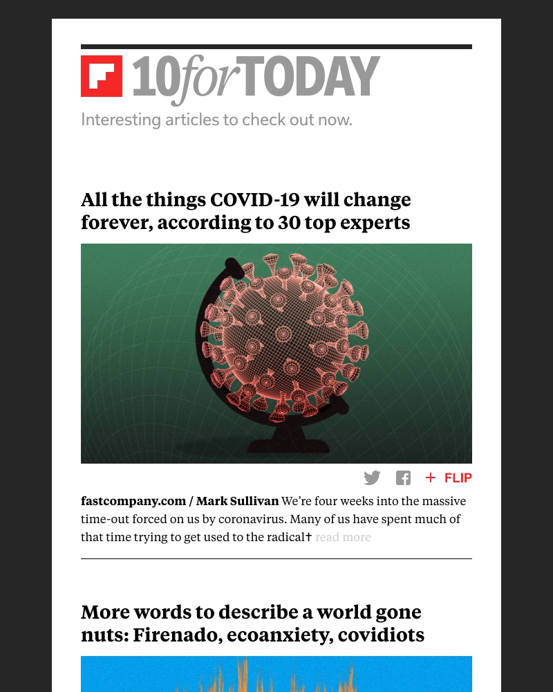 Flipboard - All the things COVID-19 will change forever