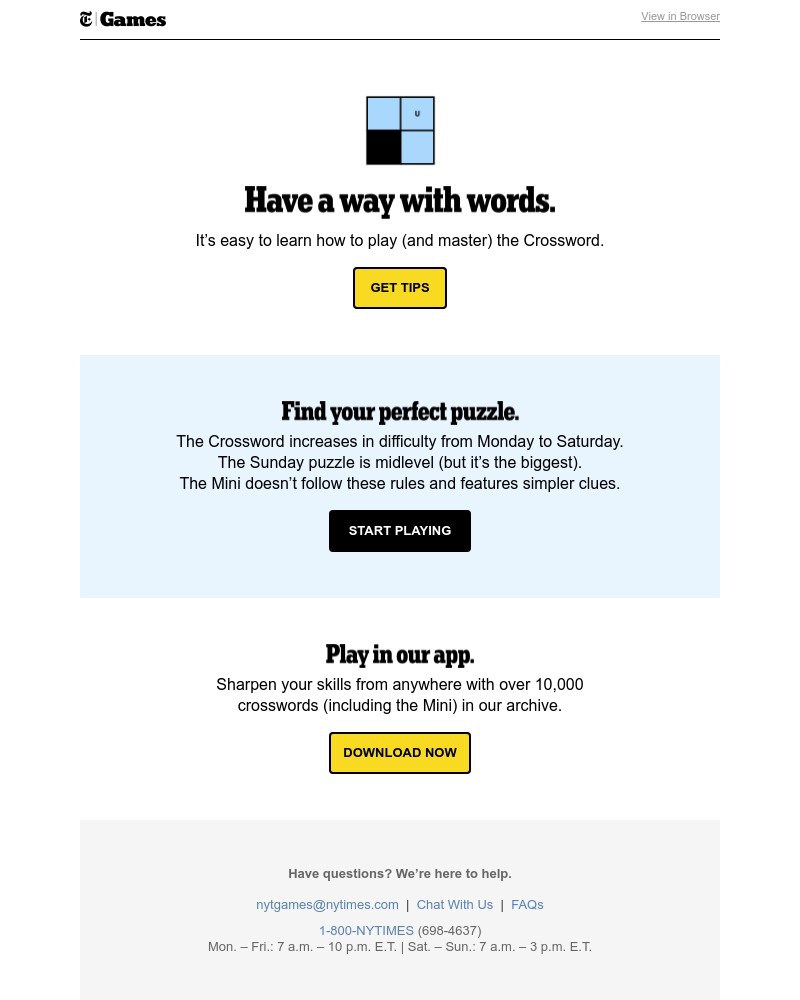 The New York Times - Always put in a good word. Here's how.