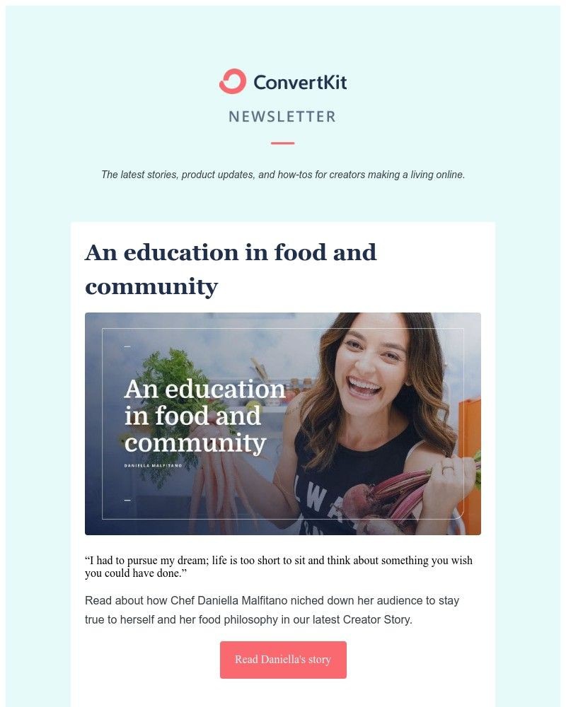 ConvertKit - An education in food & community