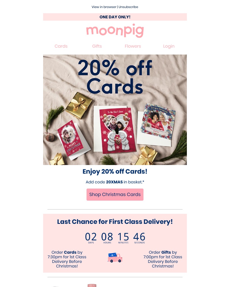 Moonpig - (An exclusive treat) 20% off cards! 🕺