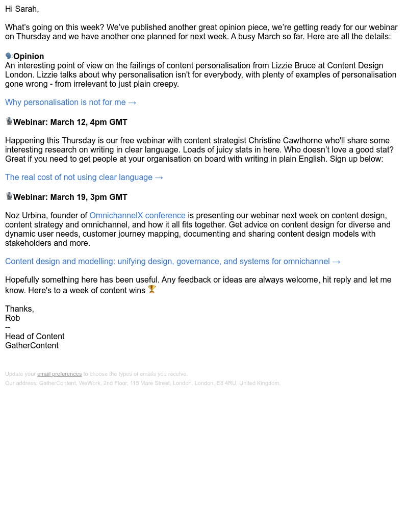 GatherContent - 🗞️An interesting perspective on content personalisation 