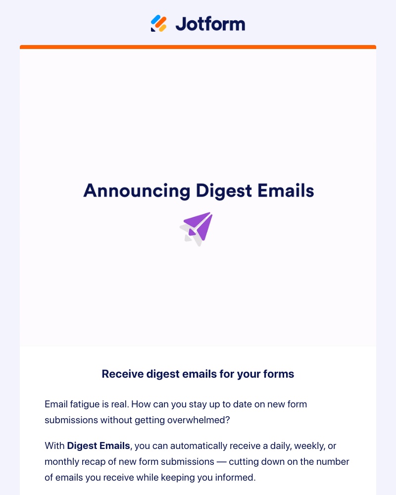 Jotform - Announcing Form Digest Emails and New Calendly Widget