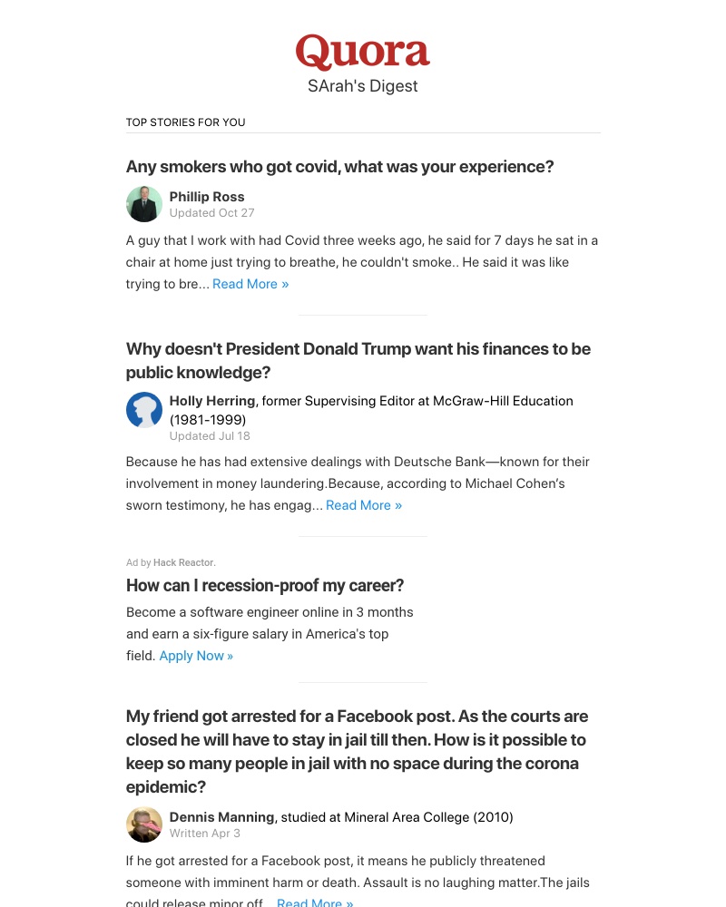 Quora - Any smokers who got covid, what was your experience?