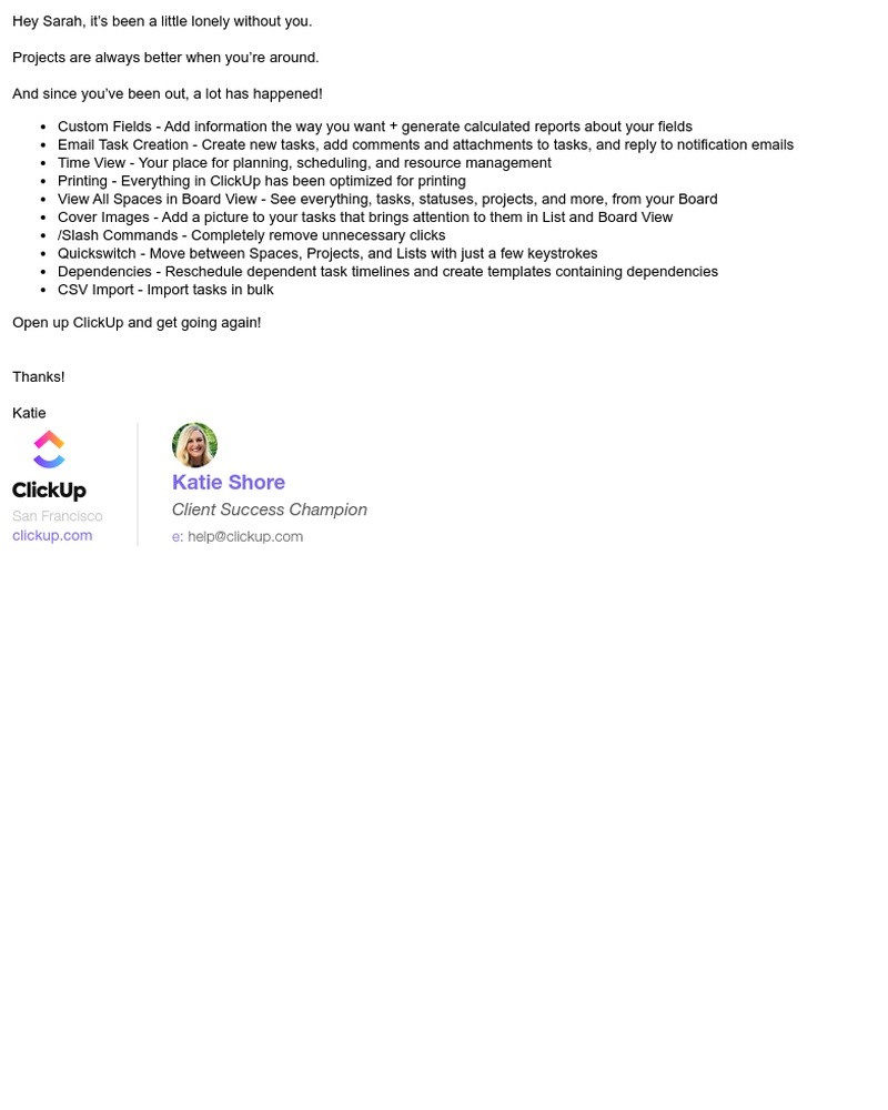 ClickUp - anyone there?