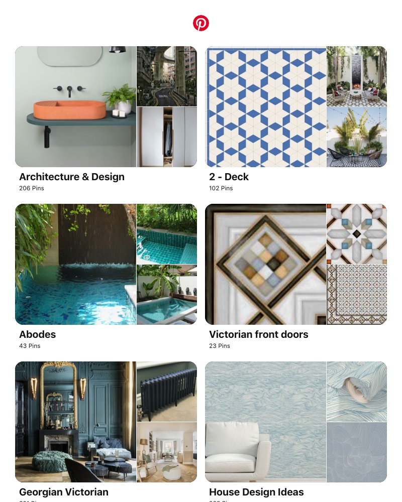 Pinterest - "Architecture & Design", "2 - Deck" and 5 other boards inspired by your recent activity