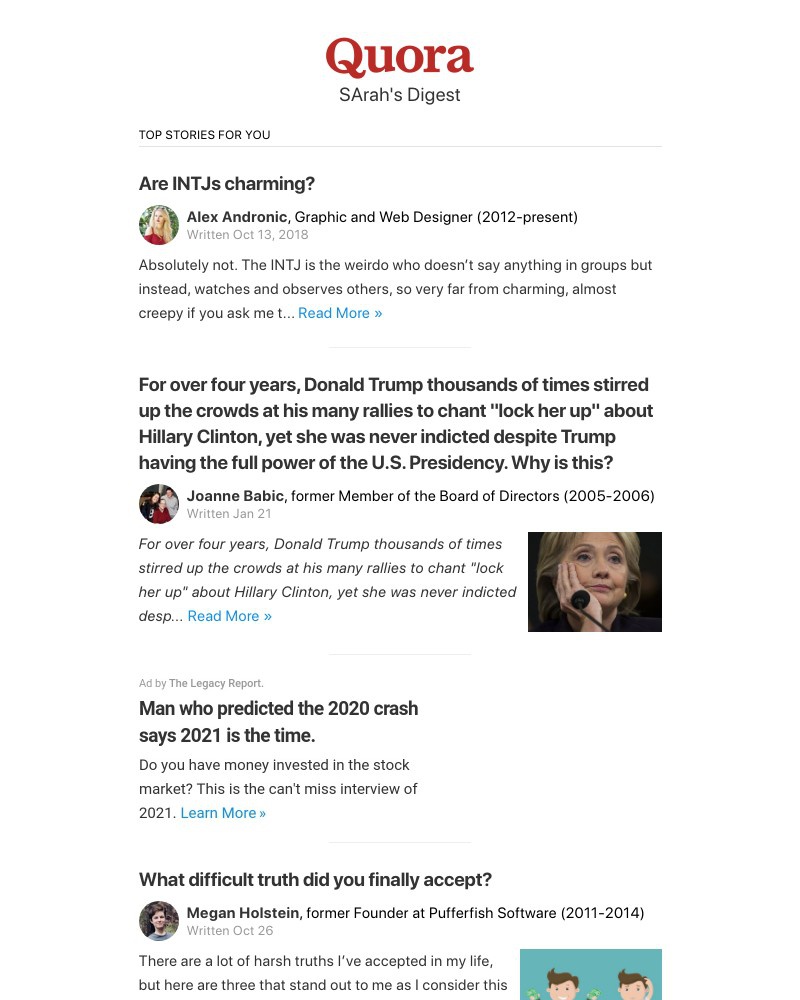Quora - Are INTJs charming?
