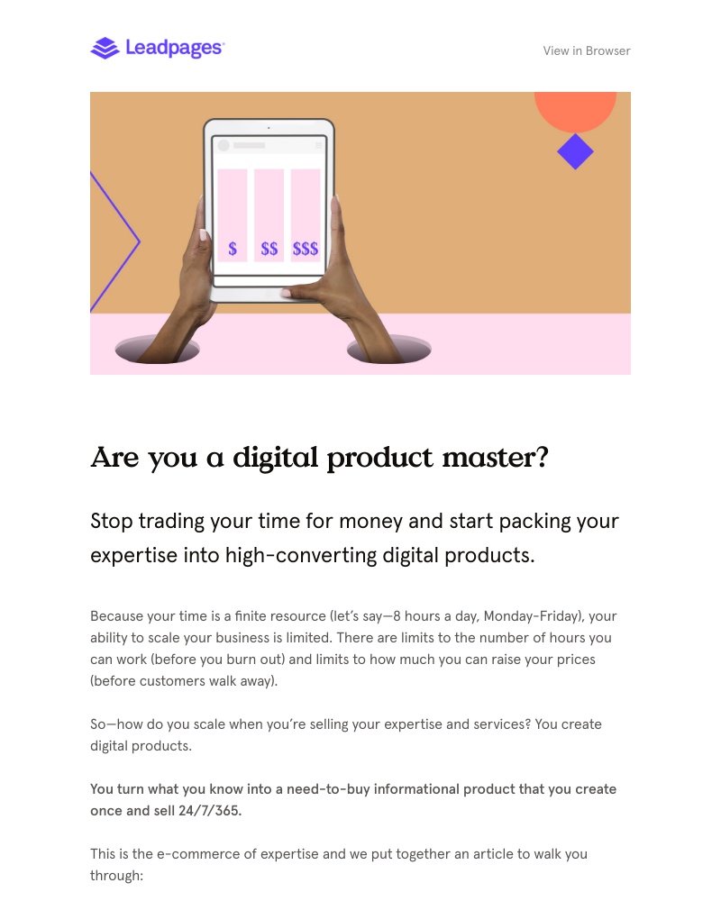 Leadpages - Are you a digital product master?