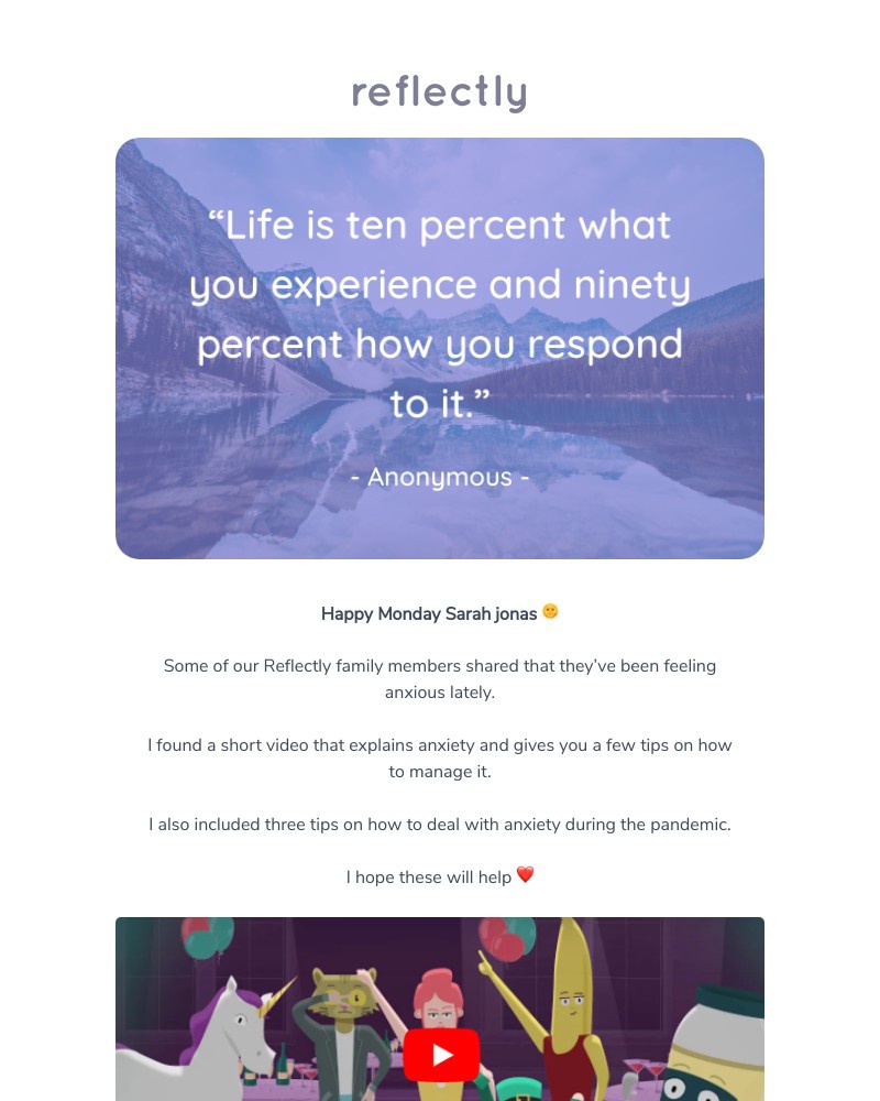 Reflectly - Are you feeling anxious? 😟