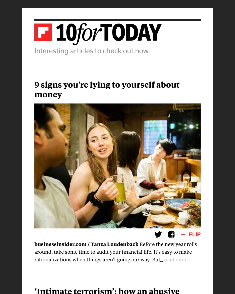 Flipboard - Are you lying to yourself about money?