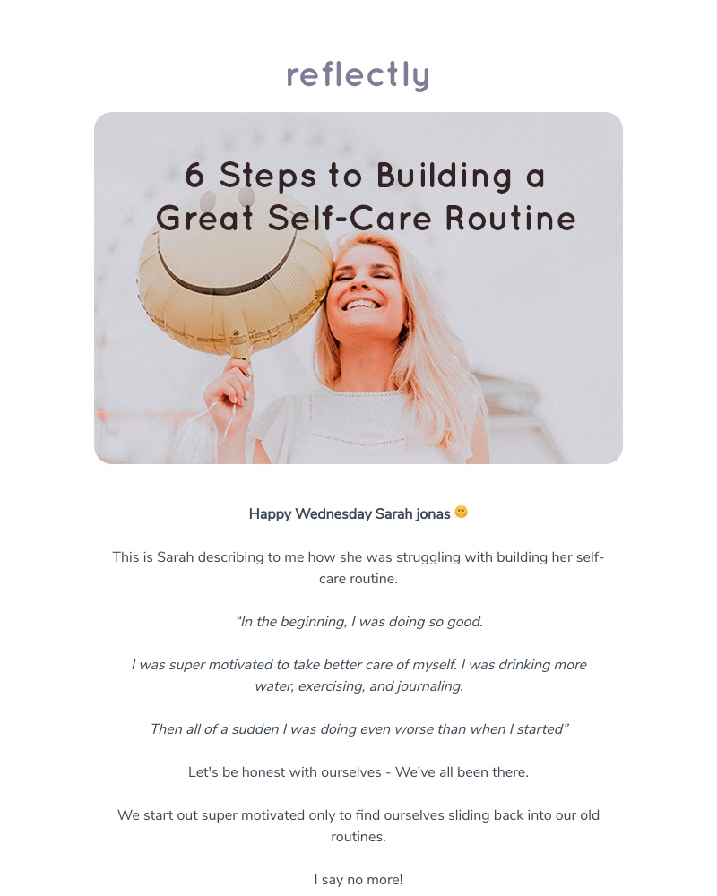 Reflectly - Are you struggling to build a self-care routine? 💜