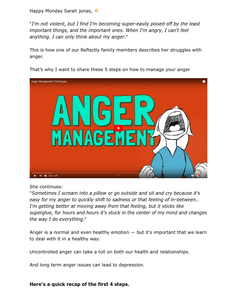 Reflectly - Are you struggling with anger issues? [Video]