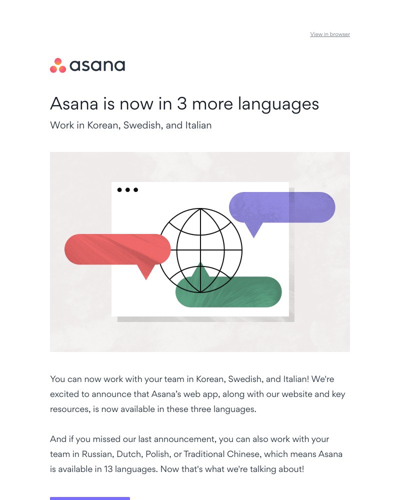Asana - Asana is now in 3 more languages