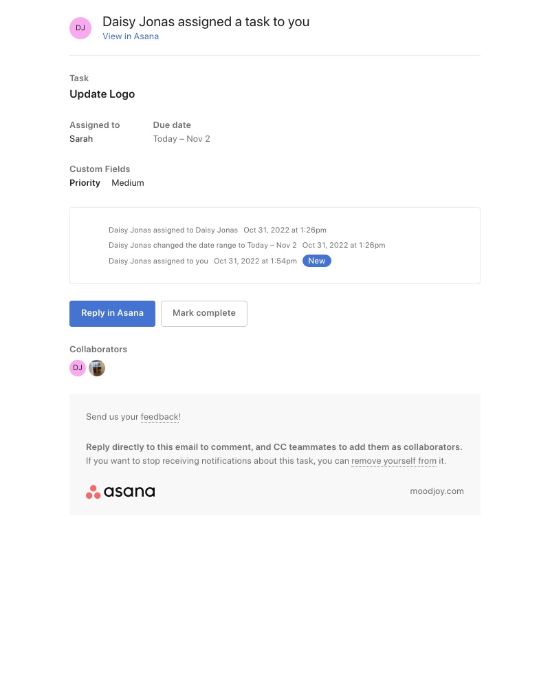 Asana - Assigned to You: Update Logo