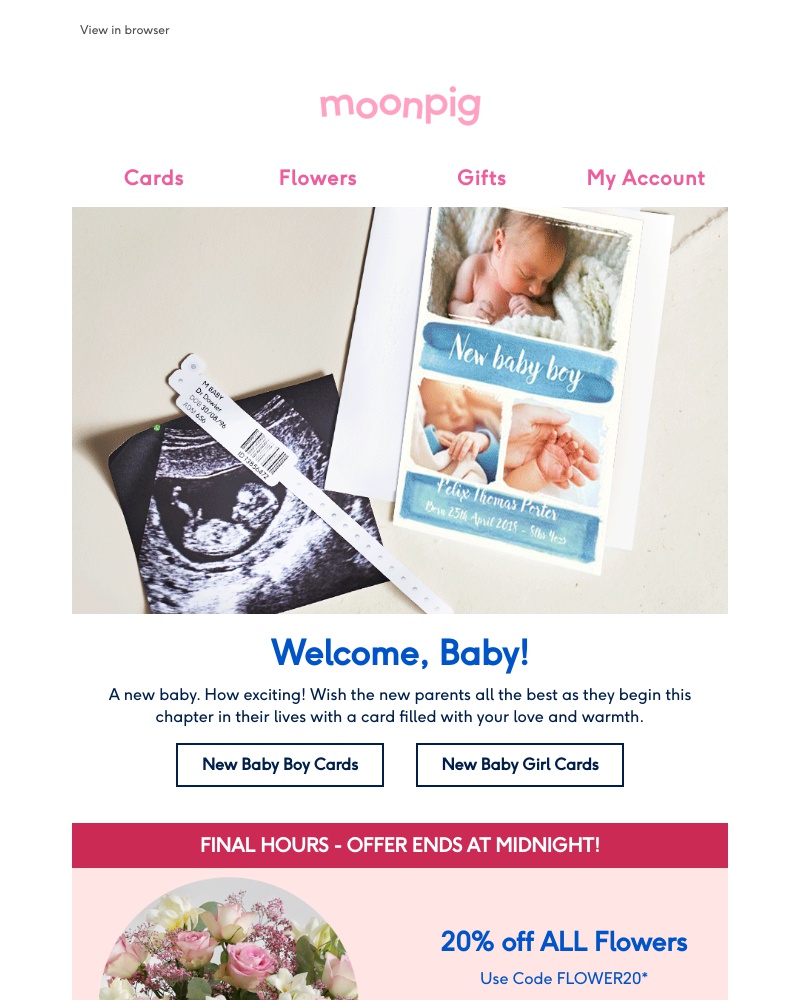 Moonpig - Attn: New parents, parents to be & friends and family!