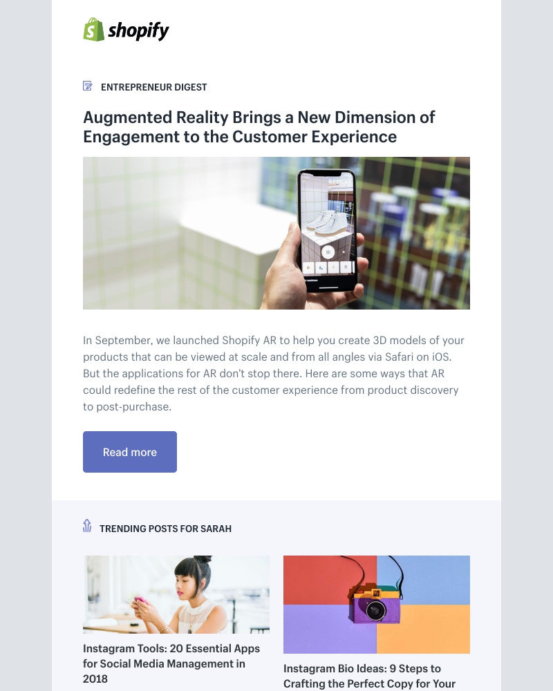 Shopify - Augmented Reality Brings a New Dimension of Engagement to the Customer Experience