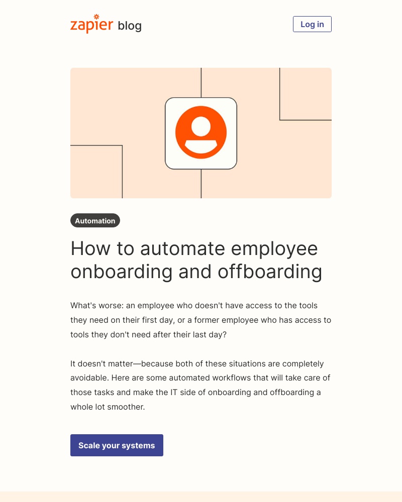Zapier - Automate employee onboarding and offboarding