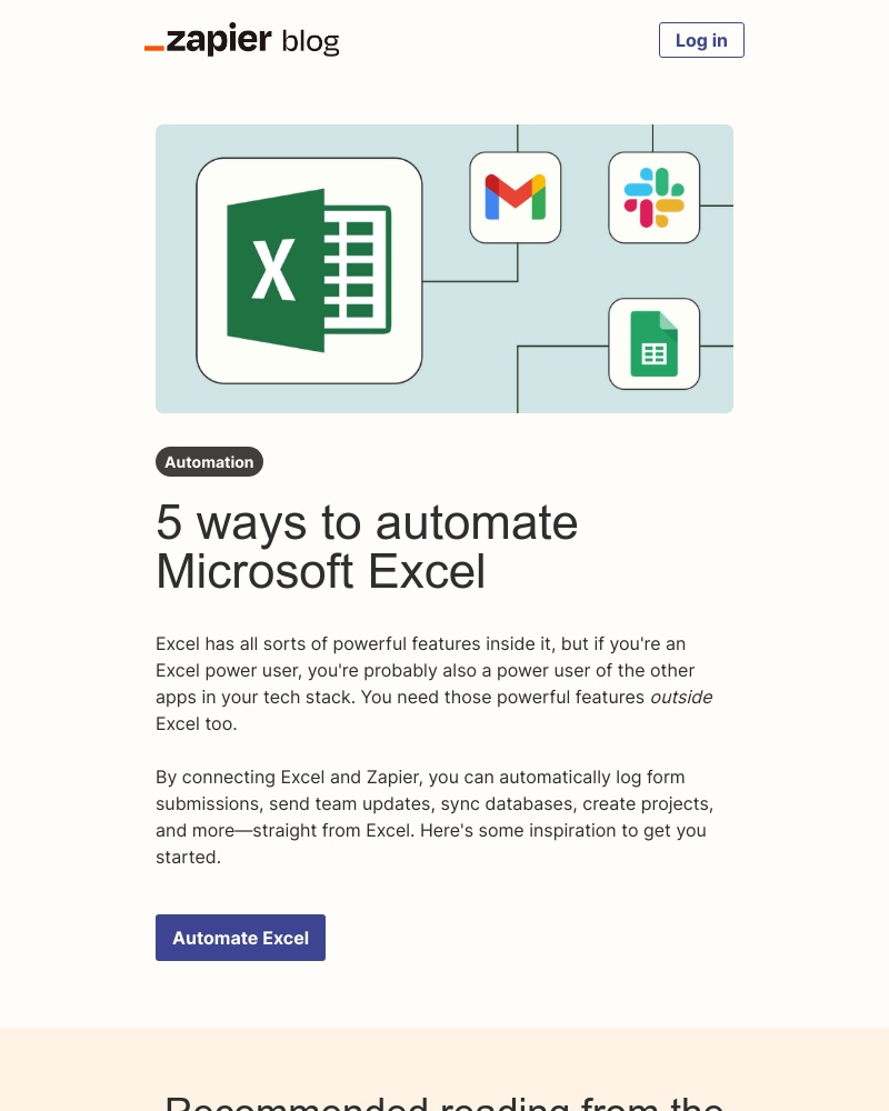 Zapier - Automate Excel