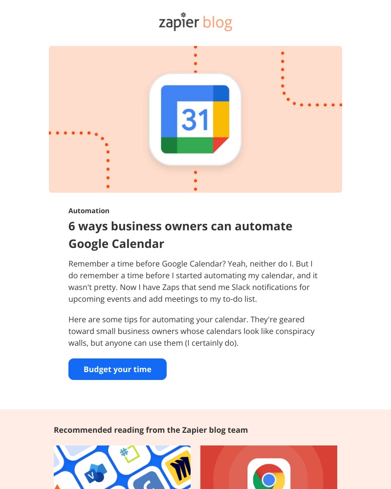Zapier - Automate your Google Calendar