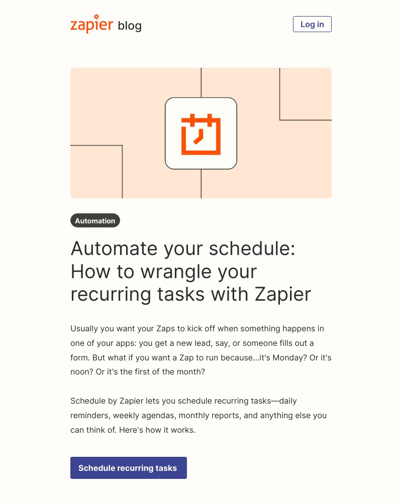 Zapier - Automate your schedule