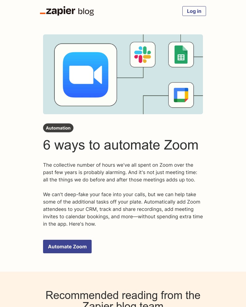 Accepting an invite on Zapier video screenshot