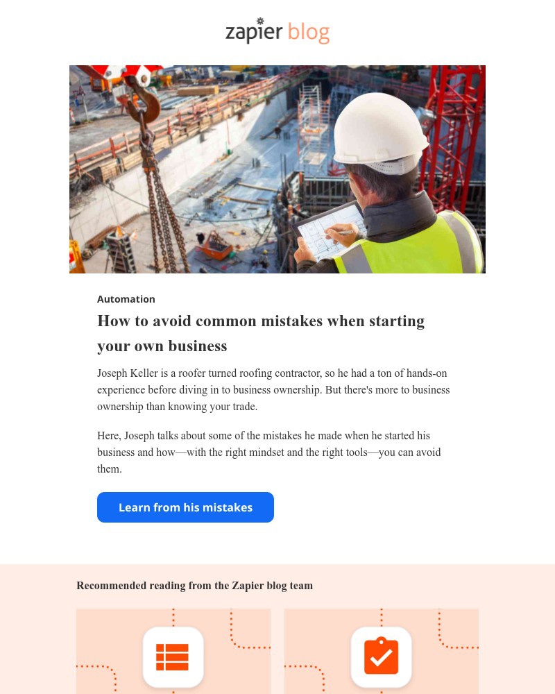 Zapier - Avoid these mistakes when starting a business