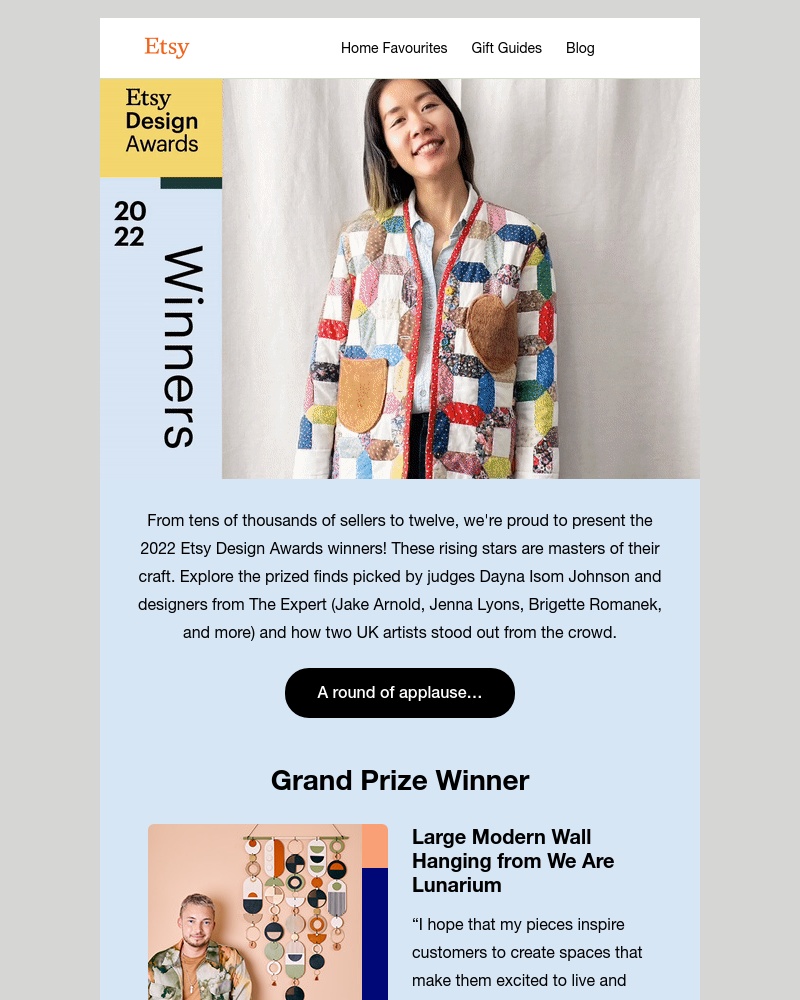 Etsy - Award winners, inside!