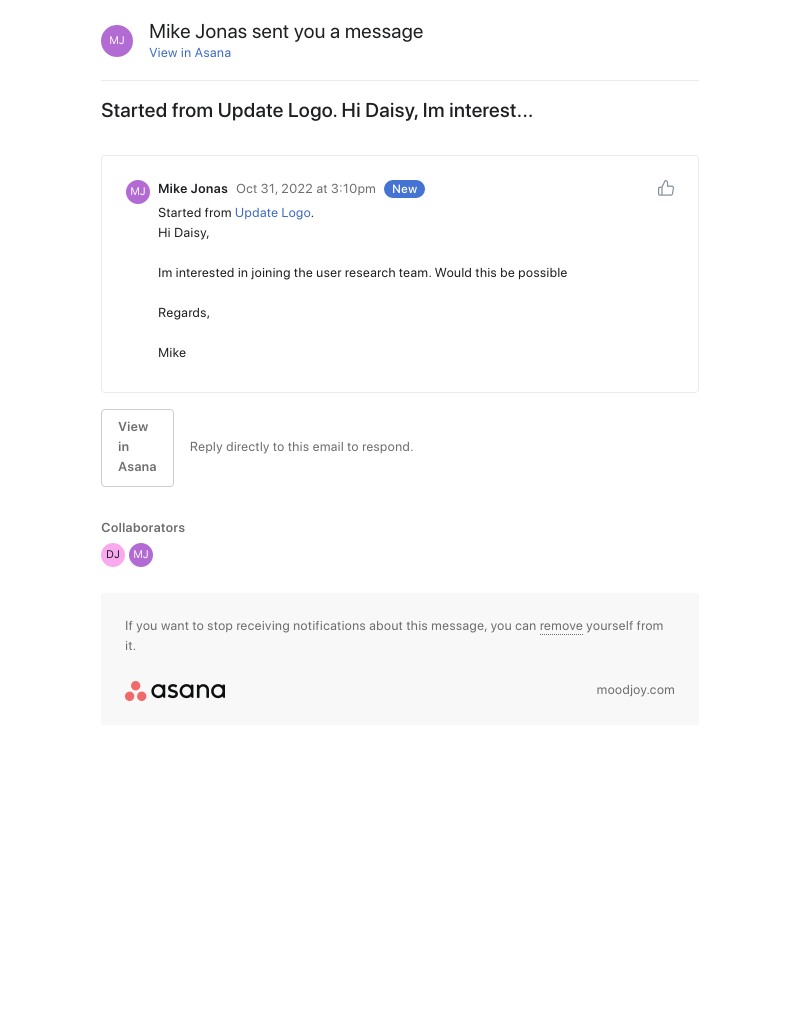 Asana - Started from Update Logo. Hi Daisy, Im interest...