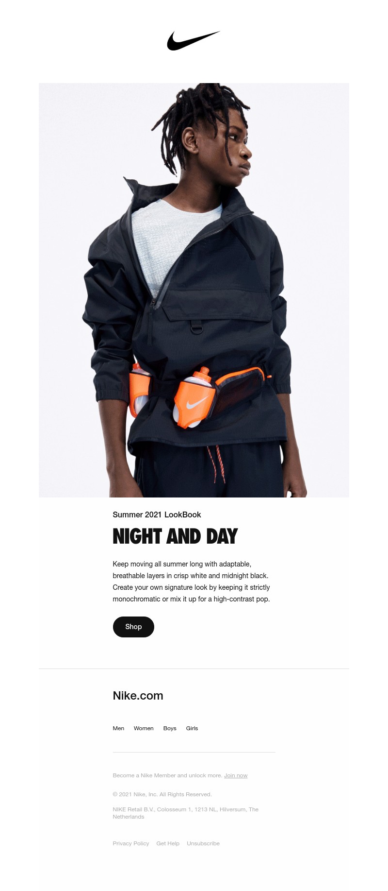 SNKRS by Nikes - Movement-ready monochrome