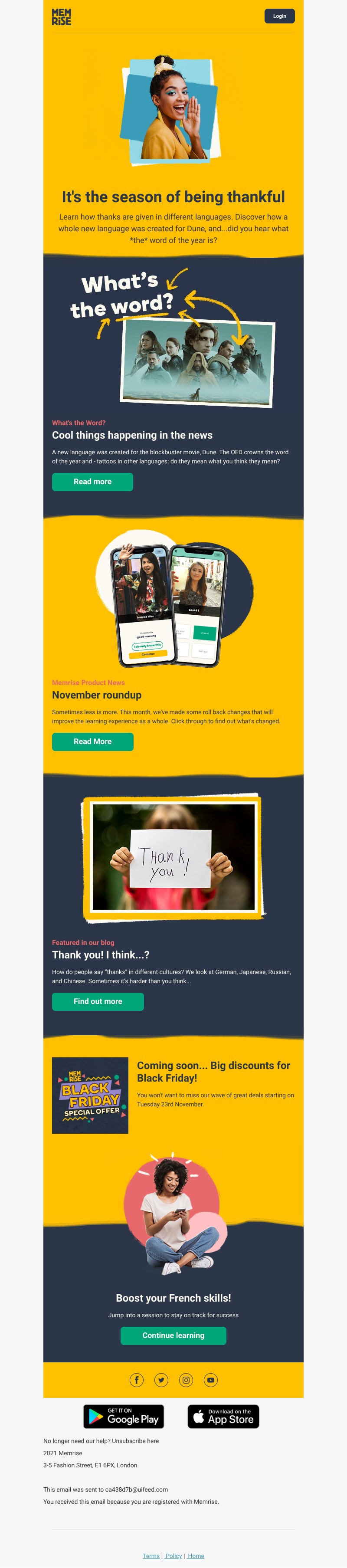Memrise - Your November newsletter has arrived! 📬