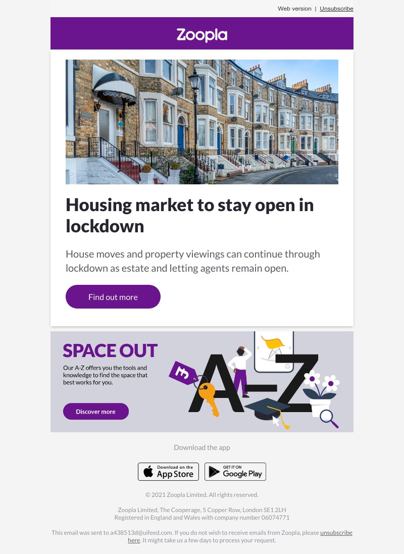 Zoopla - Housing market to stay open in lockdown