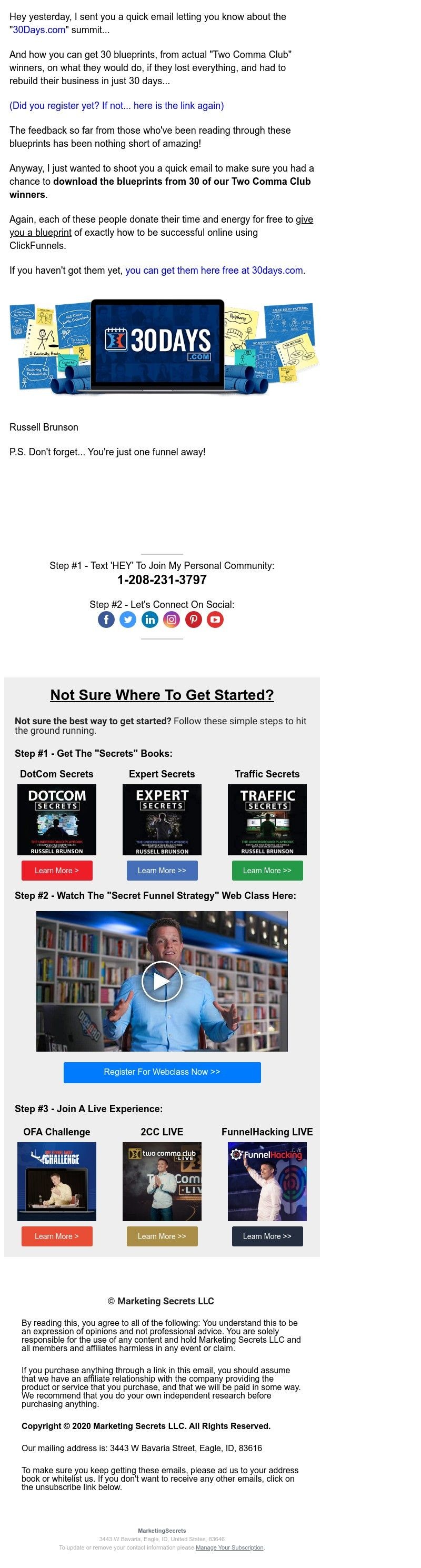 ClickFunnels - '30 Days' to online success...