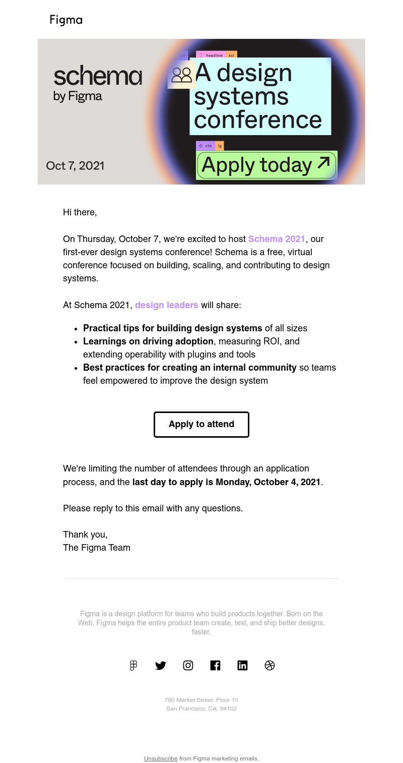 Figma - Join Schema 2021, Figma’s first design systems conference