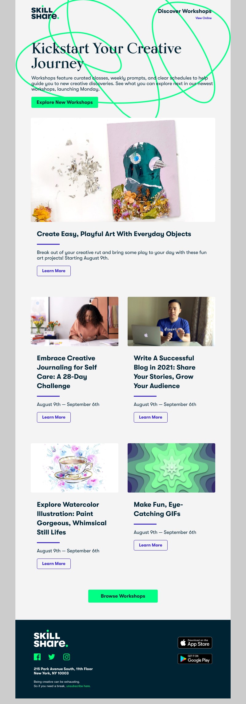 Skillshare - Launching Monday: 5 New Workshops for Sarah