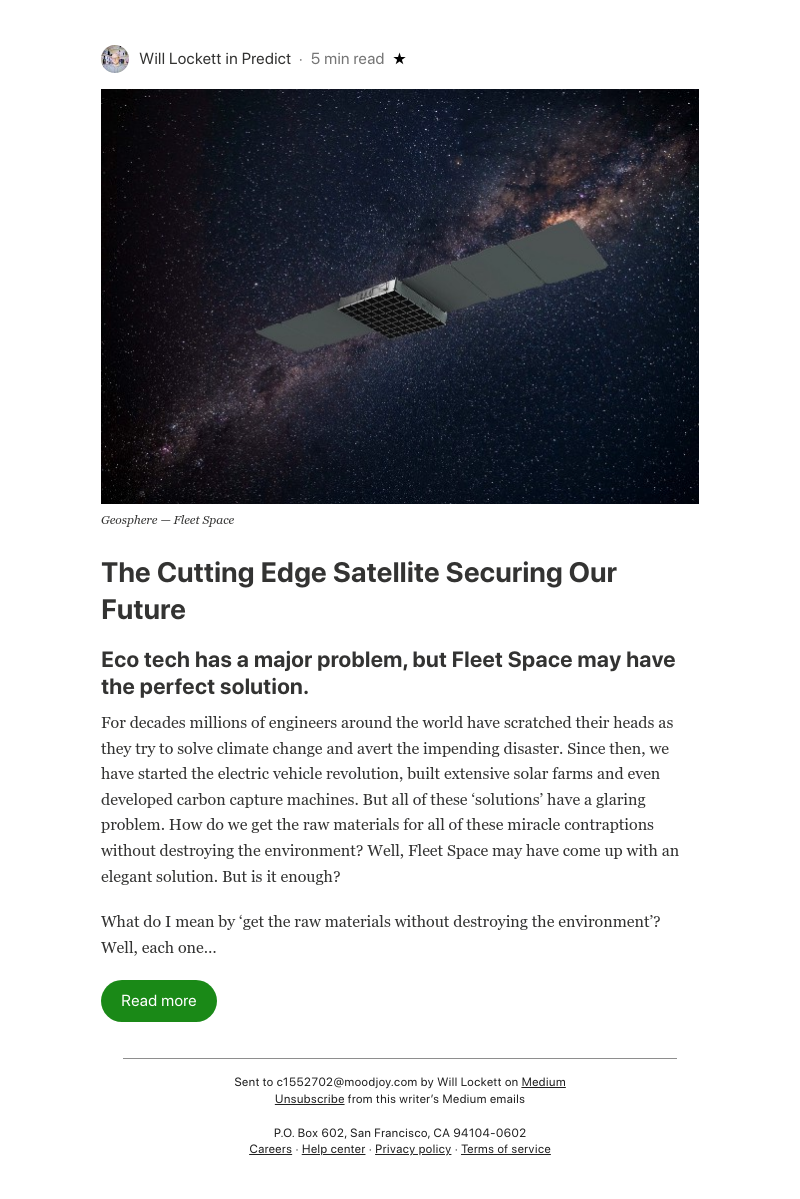 Medium - The Cutting Edge Satellite Securing Our Future