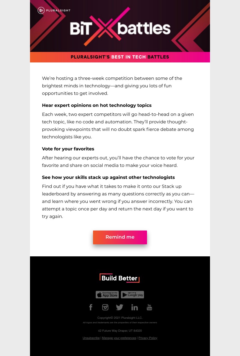 Pluralsight - Build skills and make your voice heard >>