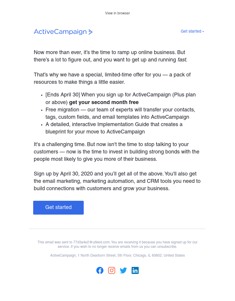  - Limited time offer: Second month free